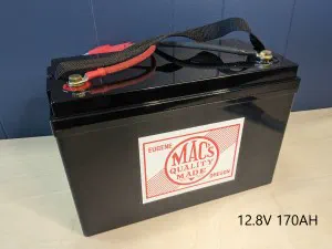 12V 170Ah LiFePO4 lithium battery — Group 27 drop-in