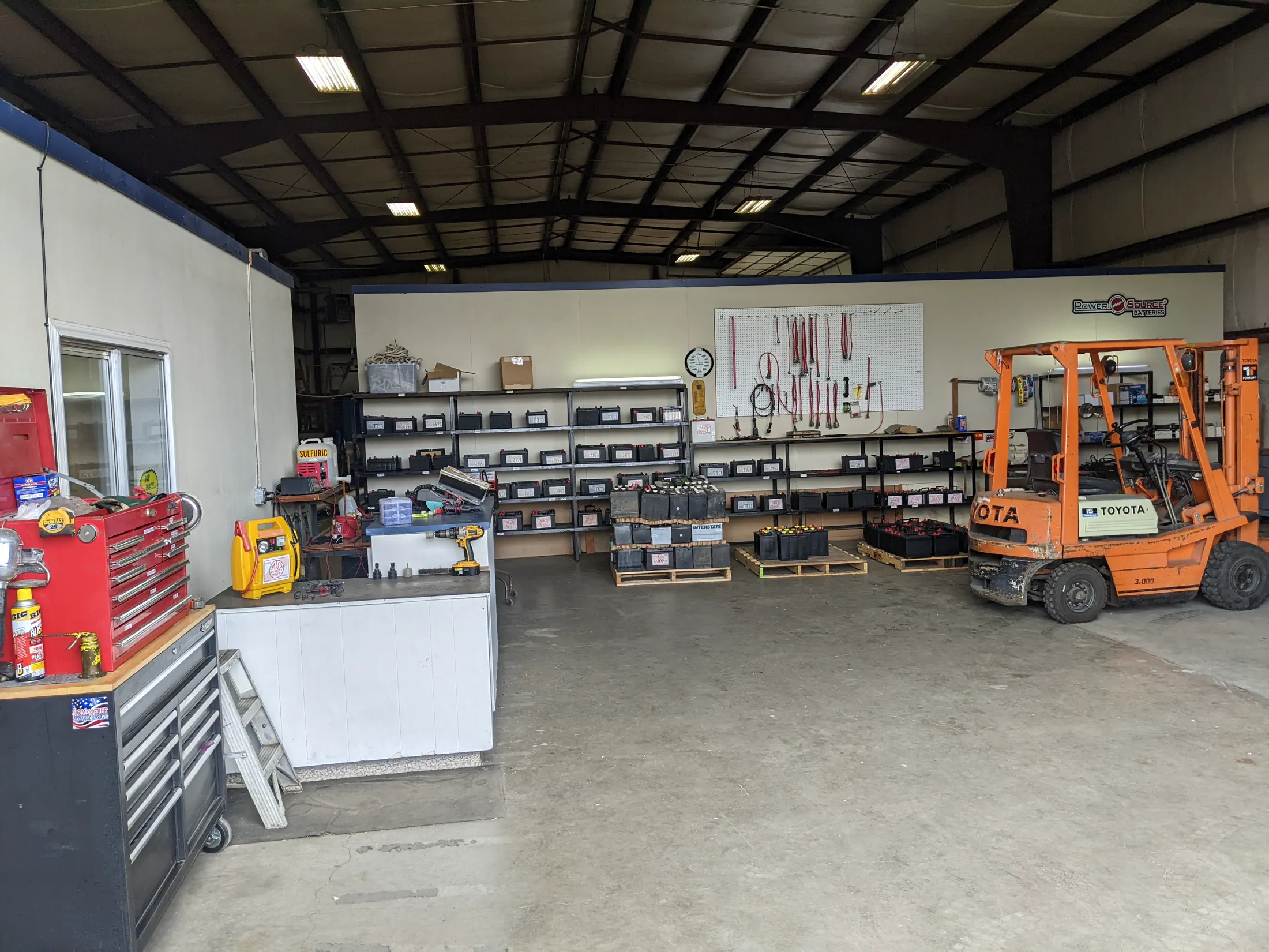 Battery installation at Mac's Batteries