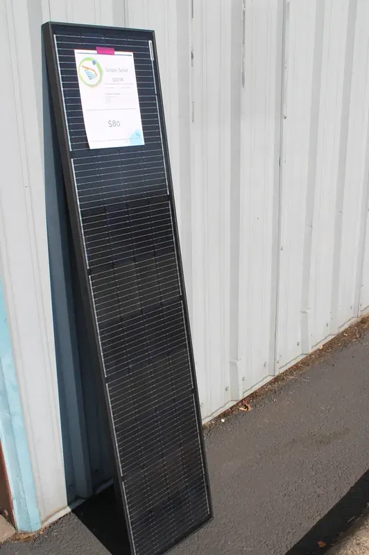 Grape Solar 110W solar panel front view